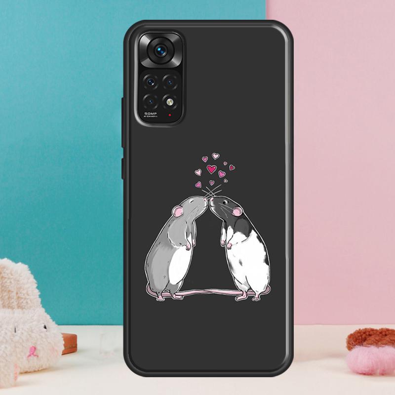 Mouse Rat Case For Xiaomi Redmi Note 13 12 Pro 14 11 9 10 9S 10S 11S 12S Redmi 14C 13C 10C 12C Cover