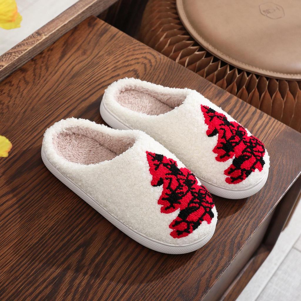 Christmas Grinch Cotton Slippers for Men & Women - Cozy Winter Furry Footwear