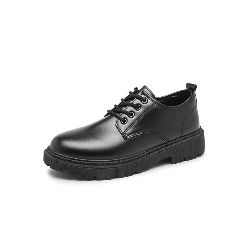 Кожаная обувь мужская обувь универсальная толстая подошва увеличивающая рост повседневная деловой костюм ботинки Мартин широкая стопа модная обувь