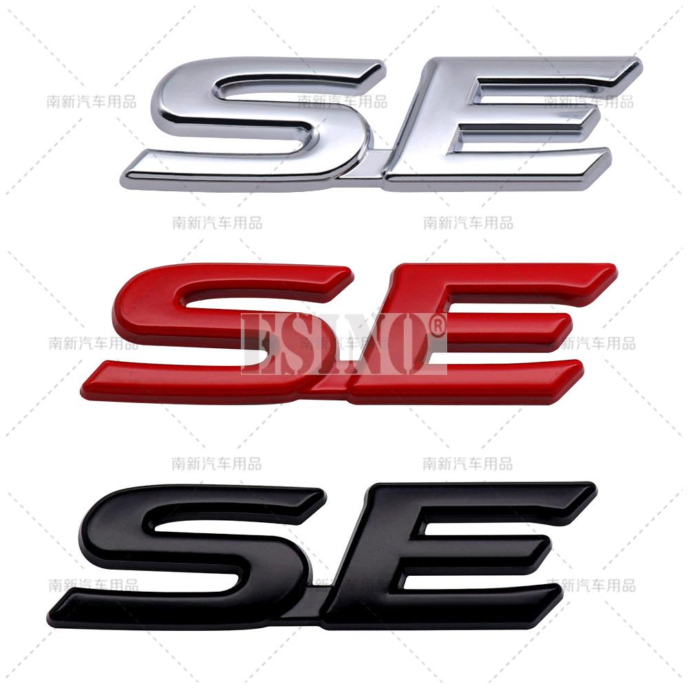 Car Styling 3D SE Car Metal Alloy RearTrunk Fender Adhesive Badge Body Tailgate Displaceme Emblem For Toyota Sienna