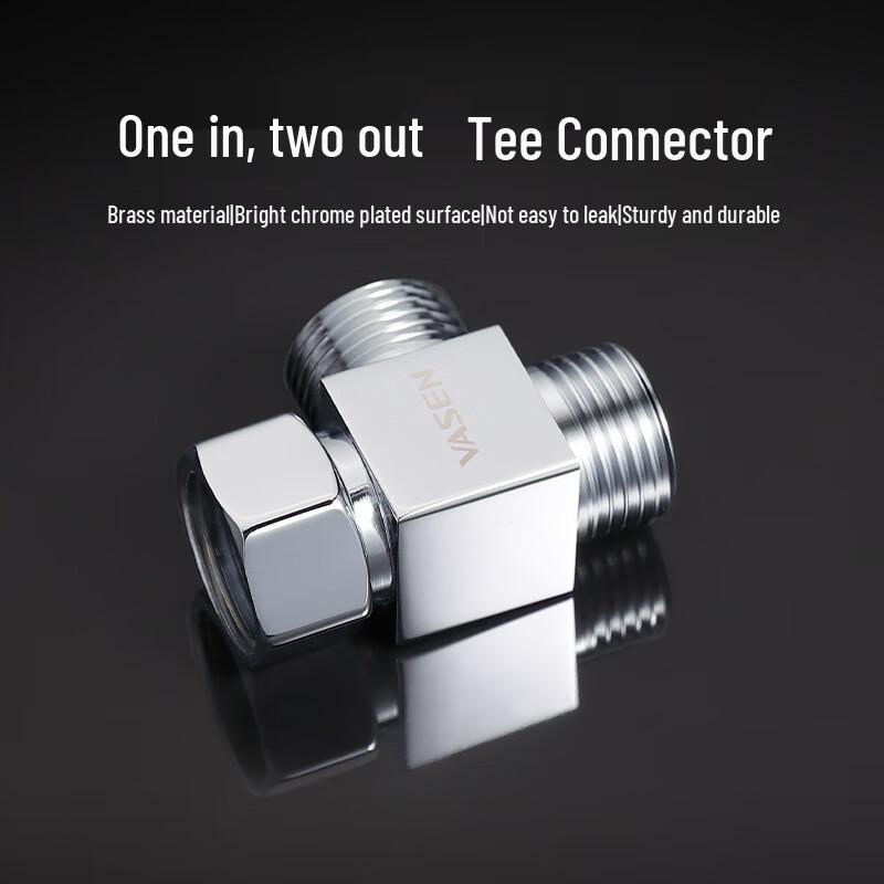 Brass Dual Outlet Angle Valve with 3-Way Diverter