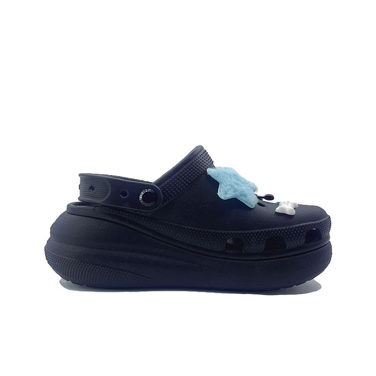 Crocs Звездный След Звездная Радость ЭВА Сладкие и Милые Модные Уличные Нишевые Дырявые Туфли Унисекс Черные