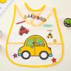Reusable Baby Waterproof Bib Cartoon EVA Saliva Towel Anti Dirty Apron Feeding Drool Towel for 1-3 Years Old Choldren