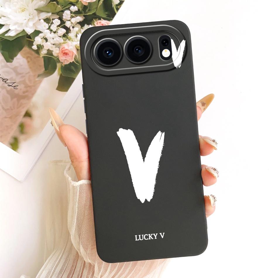 For Honor 500 5G Lucky Initial Letter Phone Case For Honor 500 MEY-AN00 Soft Silicone Shockproof Cases Bumpers