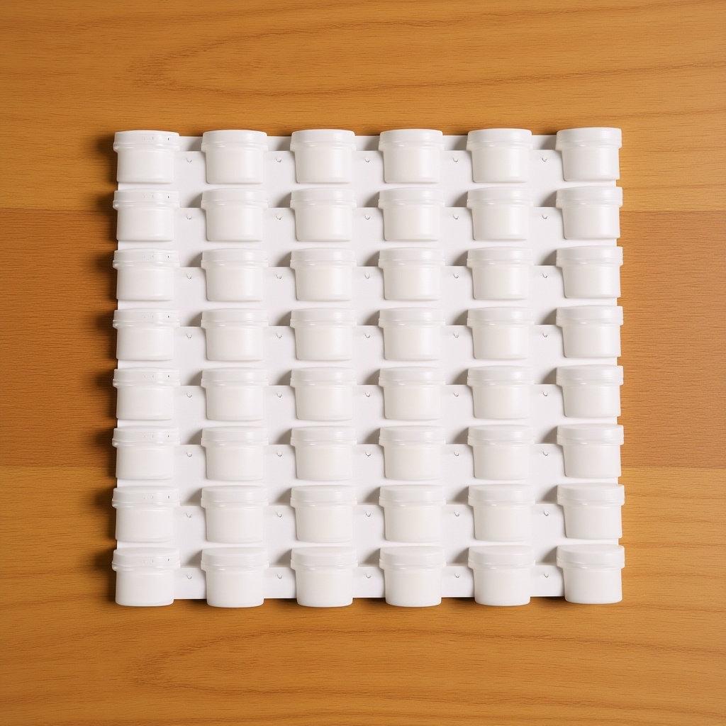 40Pcs Strips Mini Paint Pots Plastic Storage Containers Clear Boxes Leakproof for School Art Painting Supplies