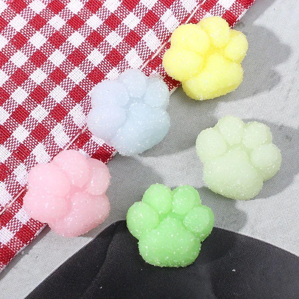 10pcs TPR Decompression Toy Stick-slip Cat's Paw Pinch Toy New Mini Cat's Paw Squeeze