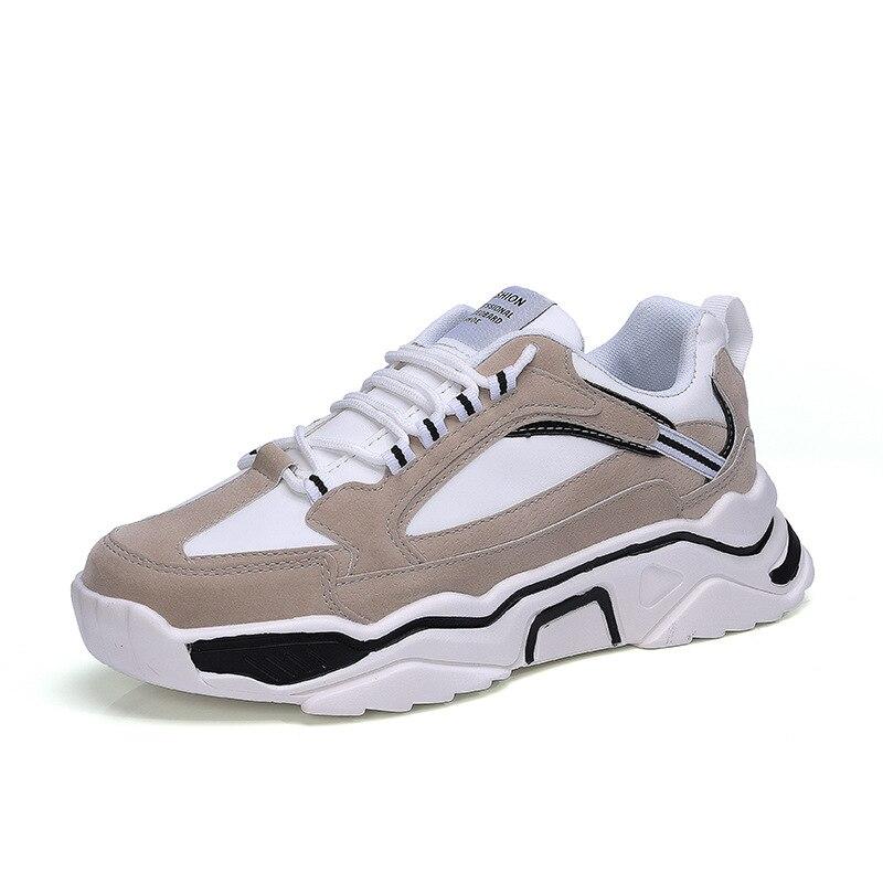 Men's Casual Shoes Running Shoes Shock-resistant Tennis Shoes Waterproof Platform Design Artificial Leather Men Sneakers