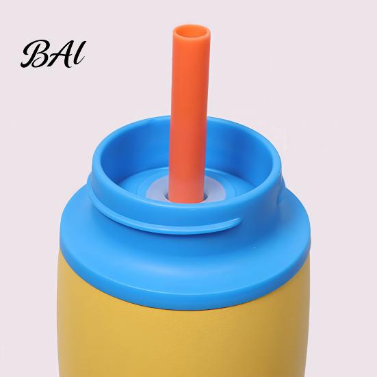 Stainless Steel Insulated Tumbler Dual Drinking Cup, with Straw And Direct Sip Lid, Portable Reusable Water Bottle for School Durable Vacuum