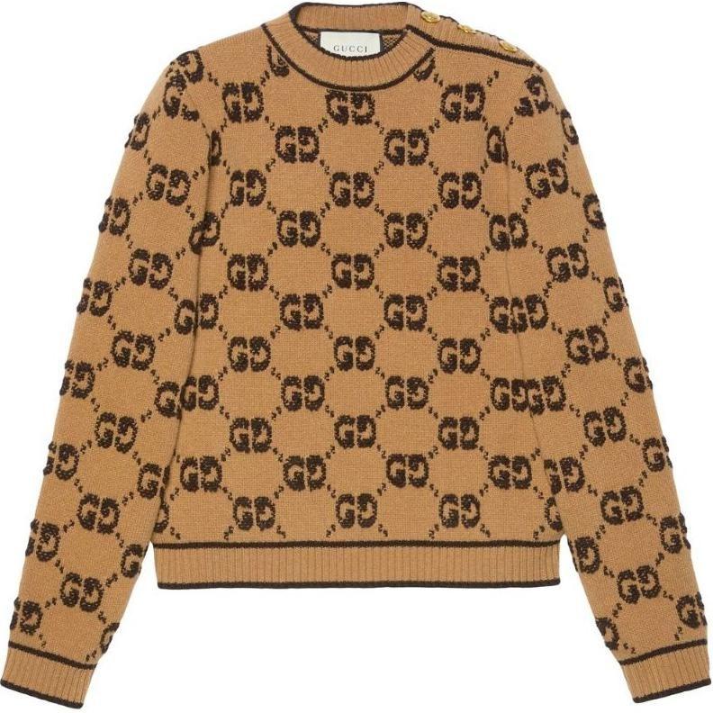 GUCCI SS22 Cashmere Sweater Women's Brown 718631-XKCNA-2668