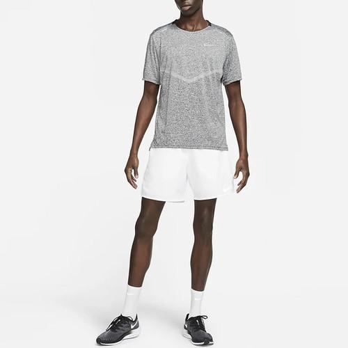 Nike Мужская серая повседневная дышащая футболка с принтом и коротким рукавом