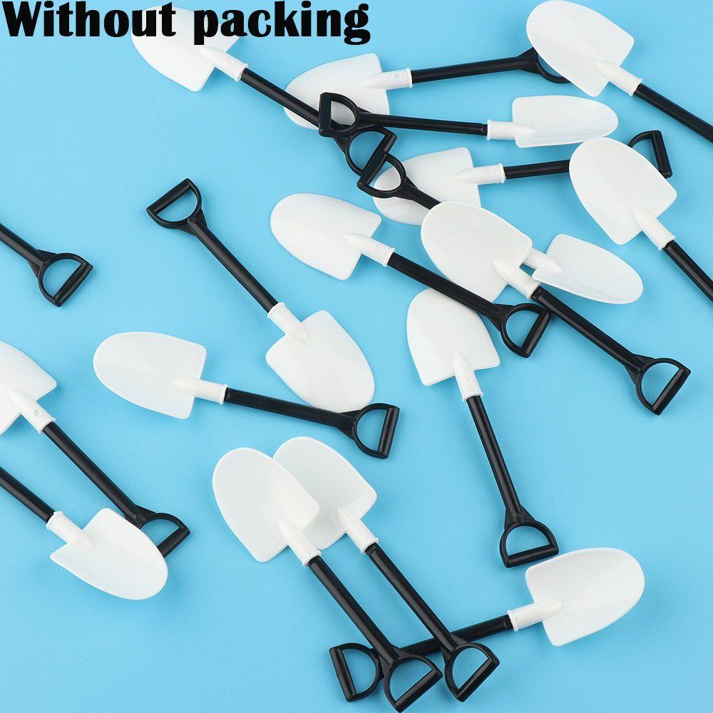100 Pcs/lot Garden Disposable Party Cutlery Shovel Shape Cake Scoop Dessert Stick Ice Cream Spoon