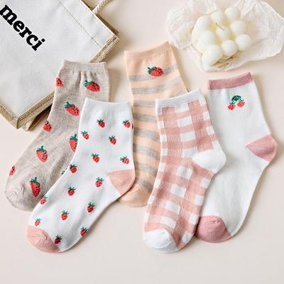Женские носки Strawberry Pong, средняя высота, 20 пар, повседневные носки