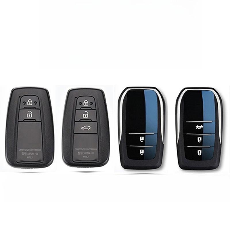 Zinc Alloy Key Fob Cover for Toyota Venza/C-HR/Levin GT/Avalon/Land Cruiser Prado/Wildlander, KeyCase Shell with Keychain