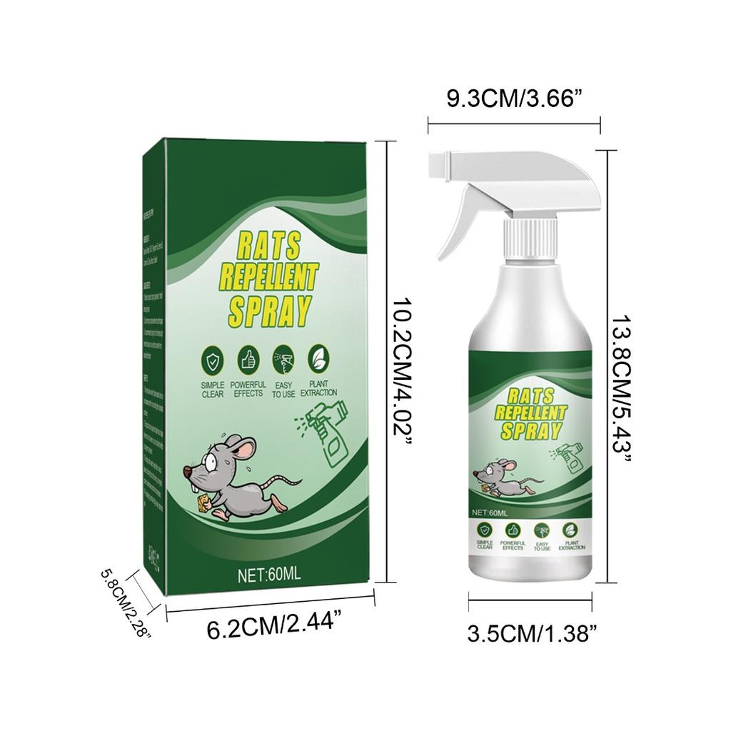 Спрей от грызунов Aidier, защита от мышей и крыс, борьба с вредителями в доме, гараже, автомобиле