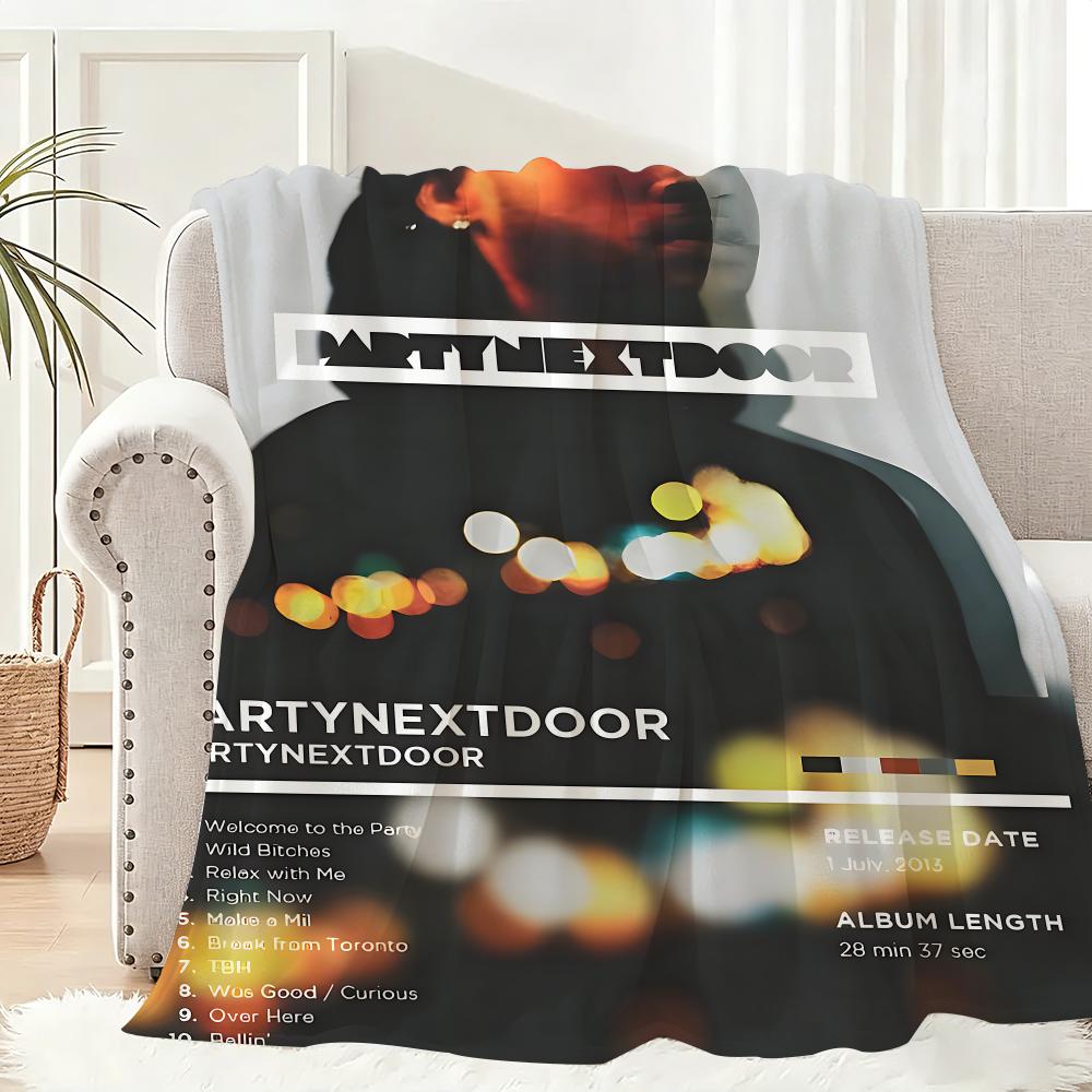 Partynextdoor Rapper Throw Lightweight 240g Flannel Blanket Soft Skin-friendly for Summer Cooling