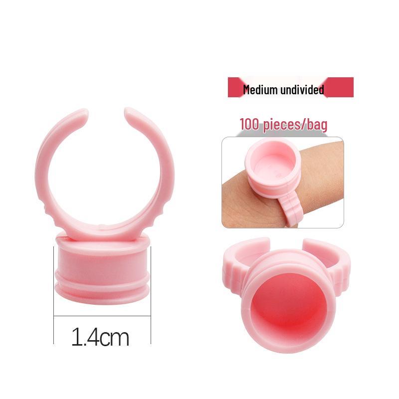 Набор из 100 розовых чашечек для пигмента для микроблейдинга и подставок для клея для наращивания ресниц