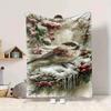 1Pc Santa Claus Gifts Winter Night Blanket Soft And Comfortable Casual Warm Camping Travel Christmas Halloween Gift M9173