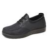 Men's cloth shoes breathable large size casual middle and old shoes soft sole polyester light sole men's shoes