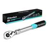 DuraTech Ratchet Ratchet Socket Adjustable Range Easy Rotation Direction Quick Release Gear Handle, Wrench, Wrench, 12.7mm Drive, Telescopic,