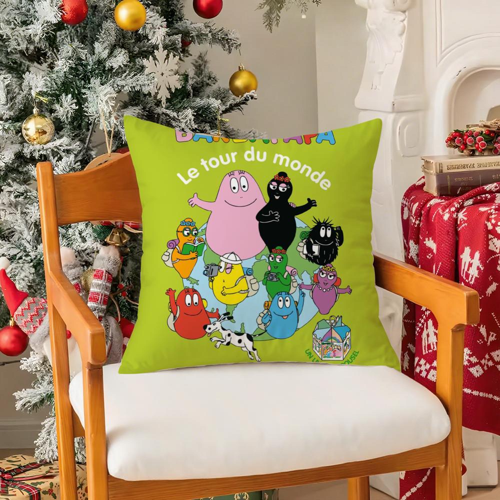 BBarbapapa Exquisite Pillow Case Silky elegant Comfort Sofa Bed Invisible zipper