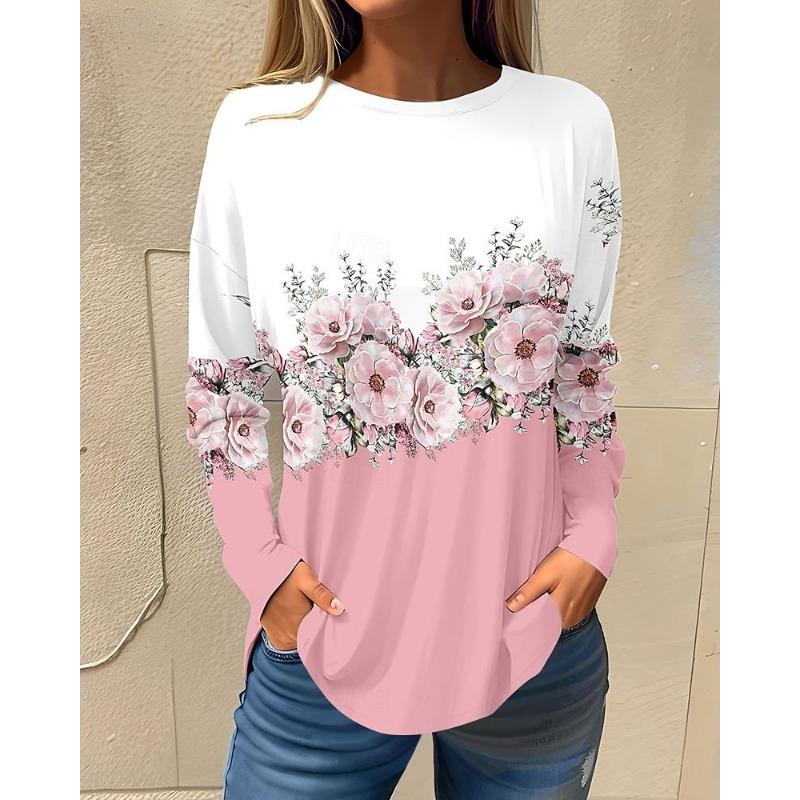 Женская футболка с 3D-принтом бабочки, модный топ с длинным рукавом и круглым вырезом, обычного кроя, для праздничных выходных, для весны и осени