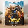 Для фланелевого одеяла в стиле Fallout, Глэм-стиль, Цифровая печать, Всесезонный комфорт, Износостойкое, Вязаное мастерство, Полиэстер, с Ап
