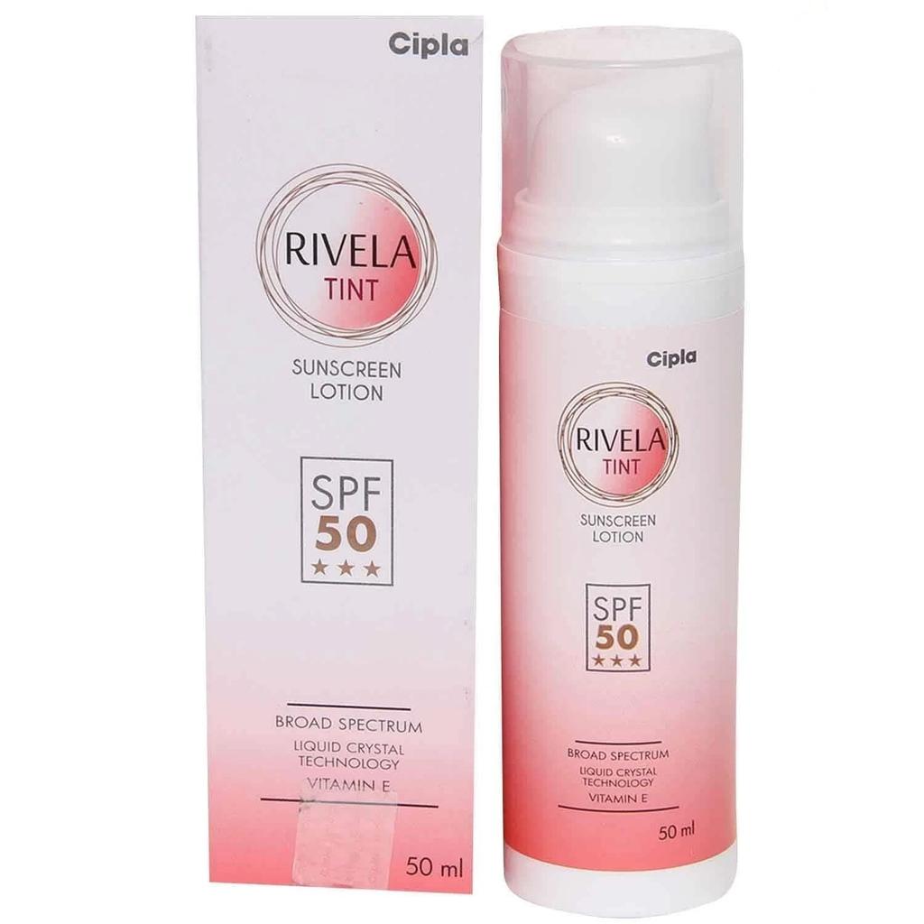 Cipla Rivela Tint SPF50 Sunscreen Lotion with Vitamin E - 50Ml