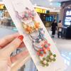 Cute 5-Pair Card with Flower Design Hair Ties Rubber Bands Accessories for Girls and Kids