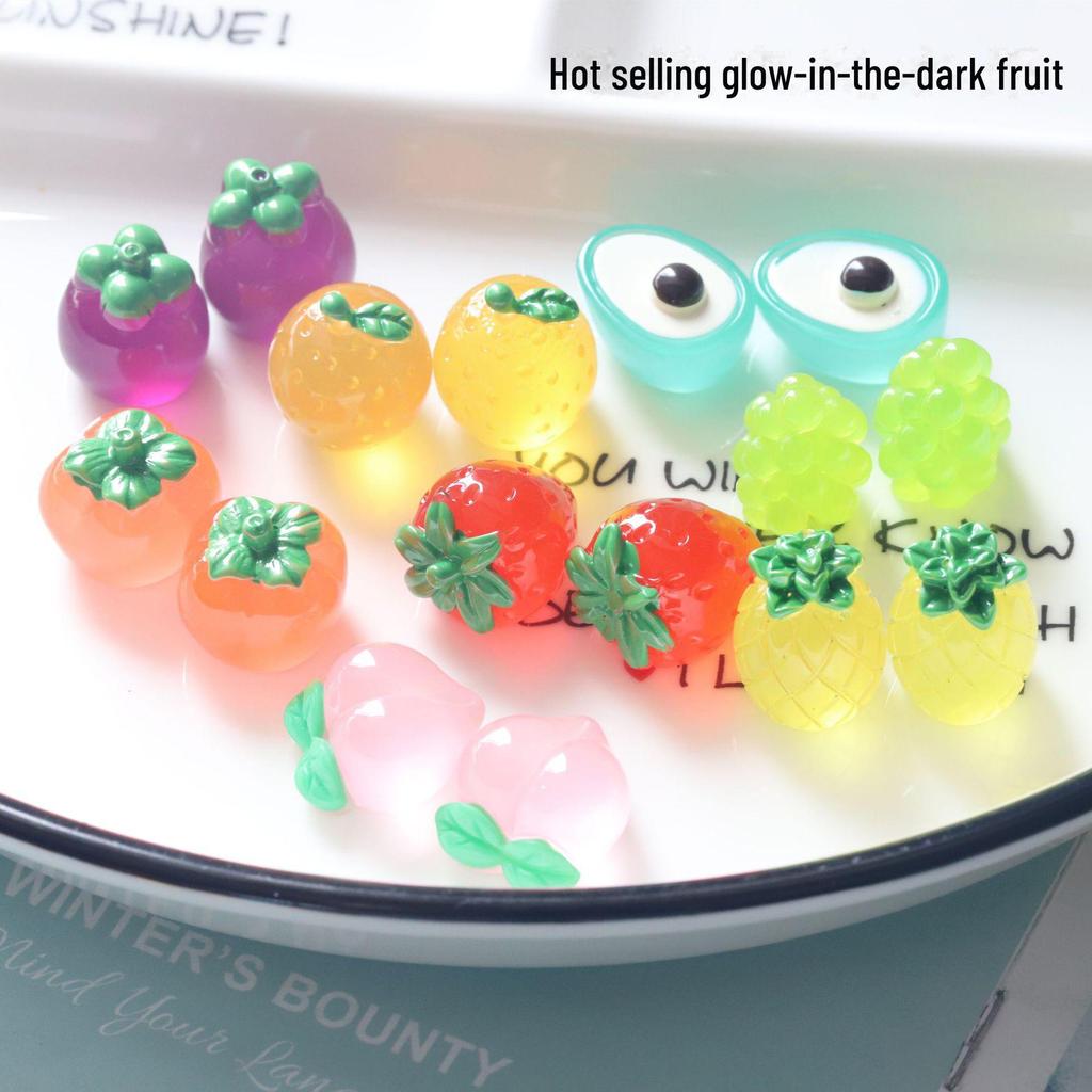Светящиеся 3D Фрукты Смола DIY Украшения и Аксессуары Для Волос