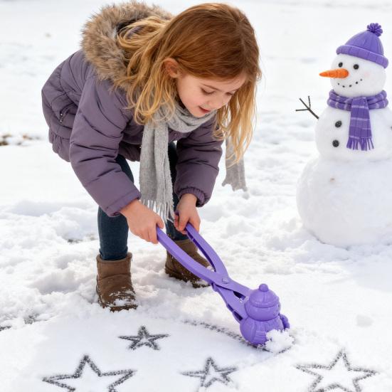 Снежколеп Игрушки для снежков с ручкой Пластиковый инструмент-коготь для снежков для зимних развлечений на открытом воздухе и в помещении Строительство песочных замков