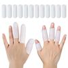 Finger Protection Caps, 12-Pack, Unisex Finger Joint Protection Caps for Relieving Friction and Pain, Silicone Toe Cots (White)