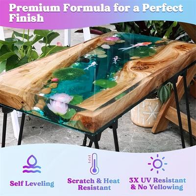 Наборы эпоксидной смолы прозрачной 10.4/17.6/33.8 унций DIY 1:1:1 Быстроотвердевающий Термостойкий Для Ювелирных Изделий Деревянный Столешница Сохранение Цветов