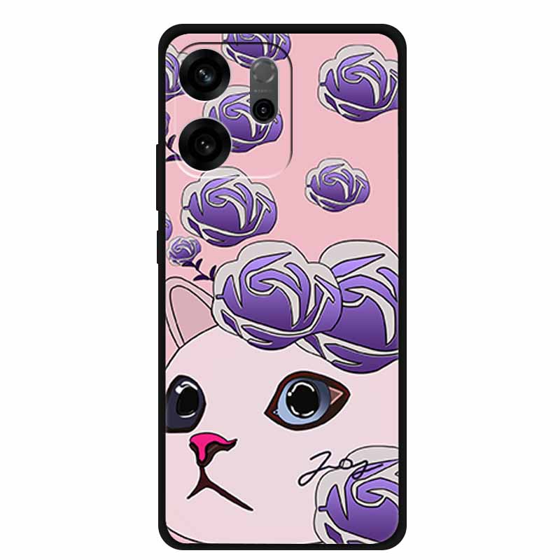 For Oppo Reno14 F Case 3D Flowers Emboss Phone Cases for Oppo Reno 14 F Reno14F 5G Back Protective Covers Soft Silicone Bumper