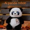 Panda AI Plush Robot Intelligent Interactive Toy with LED Eye Voice Control, USB Charging Companion, Children's Gift/Smart Home