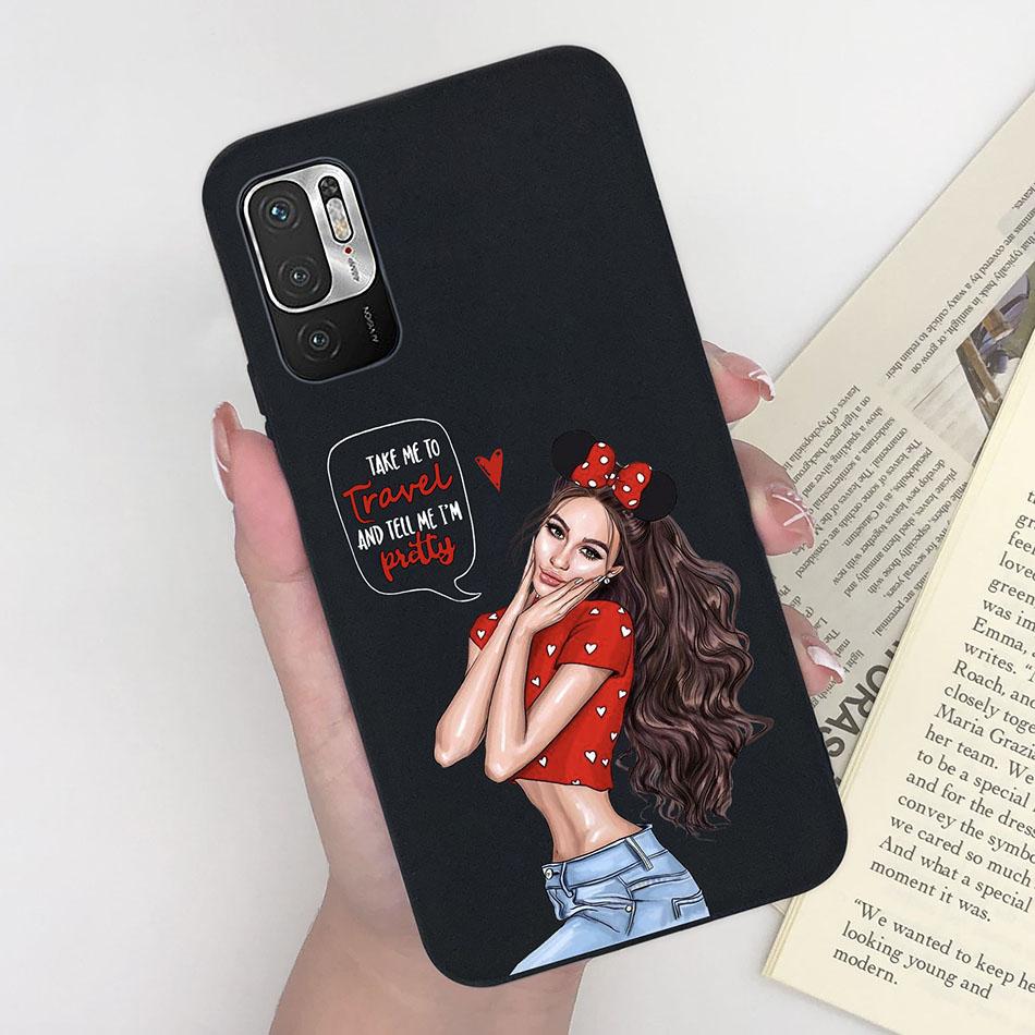 For Xiaomi Redmi Note 10 10T 11 SE 5G Case Pilot Cartoon Pattern Soft Silicone Back Cover For Xiaomi Poco M3 Pro 5G New Bumper
