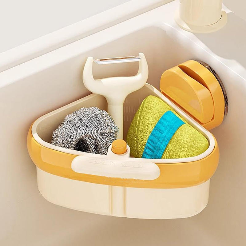 Kitchen Sink Drain Basket Triangle Food Vegetables Peel Egg Filter Storage Organizer Kitchen Shelf Rack Drainier