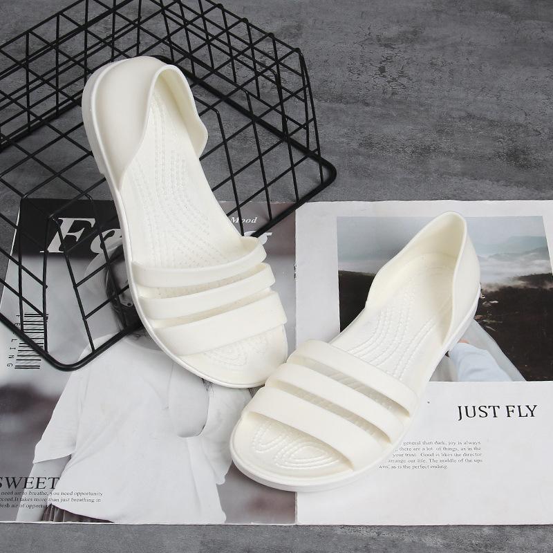 Новые летние женские сандалии на плоской подошве, шлепанцы, пляжная обувь, легкие повседневные женские тапочки