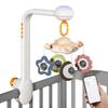 TUMAMA Baby Crib Mobile,Crib Toys with Projection Night Light,Music and White Noise,Soft Plush Mirror Hanging Toys,Mute Spin Motor Nursery Toys