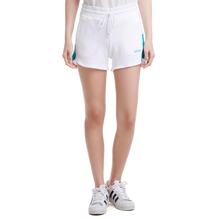 adidas Женские спортивные шорты со средней талией и шнурком Neo Logo, белые DW7724