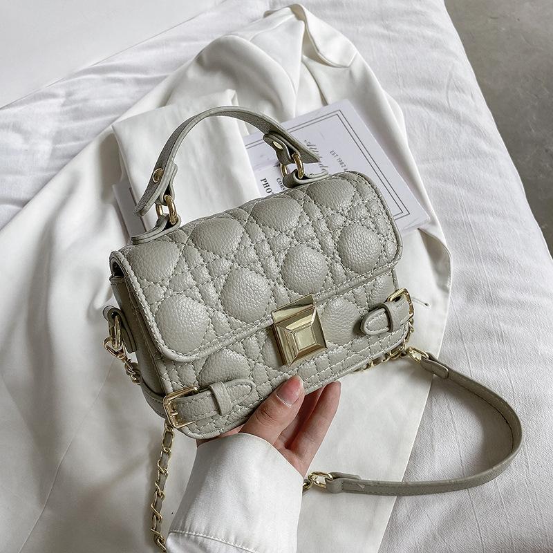 Модная универсальная сумка-мессенджер через плечо с ромбовидной вышивкой, женская, новая весенняя коллекция 2025 года, маленькая квадратная сумка с текстурой