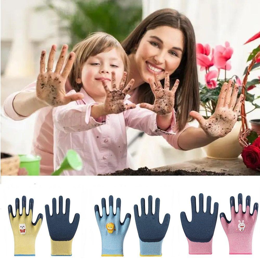 Non-Slip Kids Gardening Glove Waterproof Garden Glove Cute Children Protective Glove  Planting