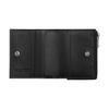 Bottega Veneta Zipper Double Fold Calfskin Wallet Men Wallet Black 775546VCPQ48803