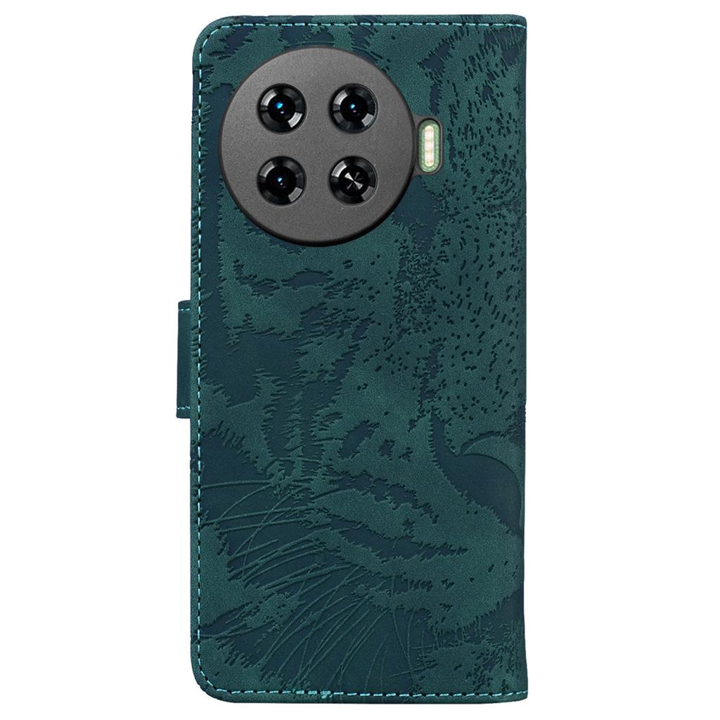 For TECNO Spark 20 Pro+ Wallet Case Tiger Pattern PU Leather Full Protection Phone Cover