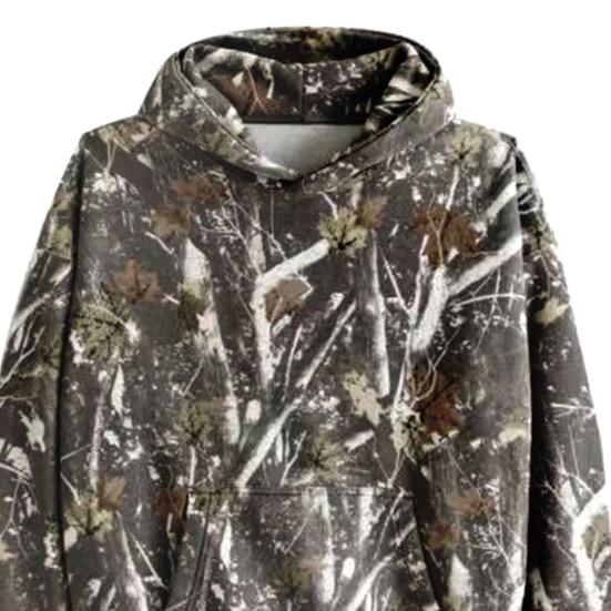 Женская толстовка с капюшоном на осень-зиму с большим передним карманом и принтом 3D Maple Loose