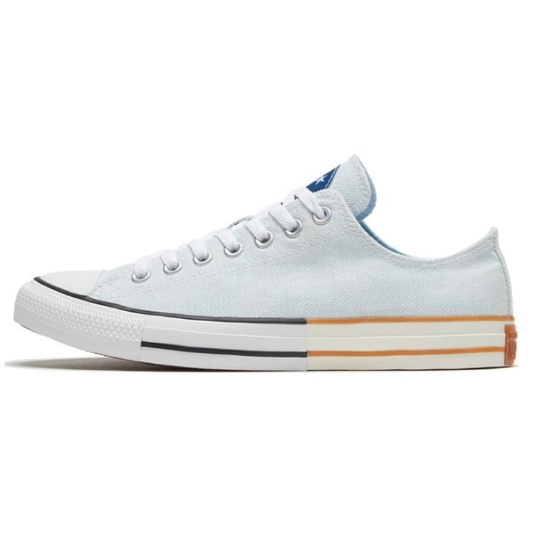 Converse Chuck Taylor All Star Круглый Носок На Шнуровке Прочные Дышащие Низкие Кеды Унисекс Агатово-синий 167664C