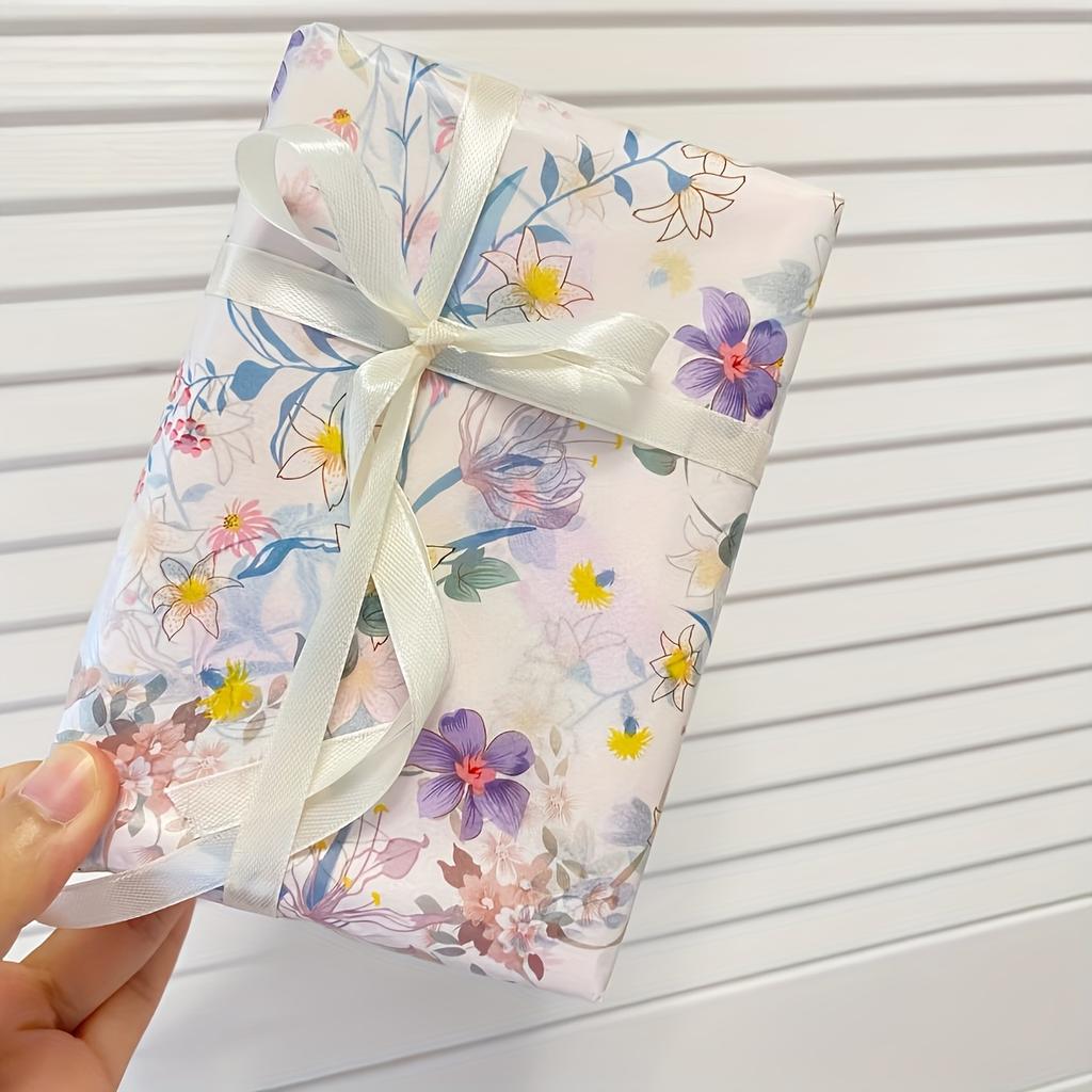 10 Sheets/set Floral Tissue Paper Plant and Flower Design Gift Wrapping, Crafts, Birthday, Wedding Decor, Bouquet Supplies, Versatile Decoration Paper