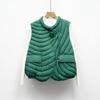 Down Vest New National Standard 90 Down Casual Autumn and Winter Light and Simple Solid Color Round Neck Loose Coat