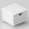 White Porcelain Square Mustard Container X Caster Japanese Japanese Stylish Commercial Use [6.3 4.9cm 192g] [Tabletop Set] Restaurant, Inn,