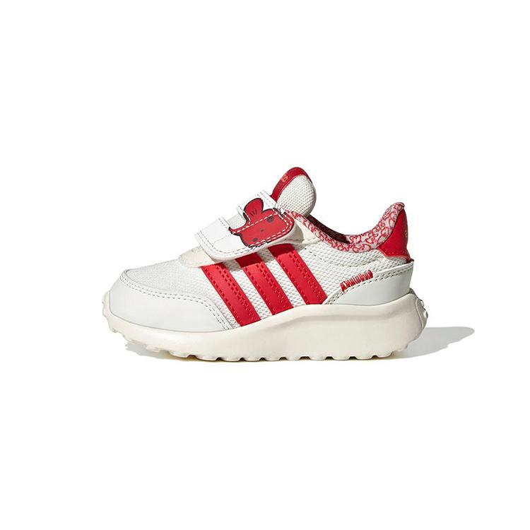adidas Neo Run 70S CNY AC Нескользящие Износостойкие Низкие Спортивные Повседневные Кроссовки Бело-Красные Для Младенцев и Малышей IE4263
