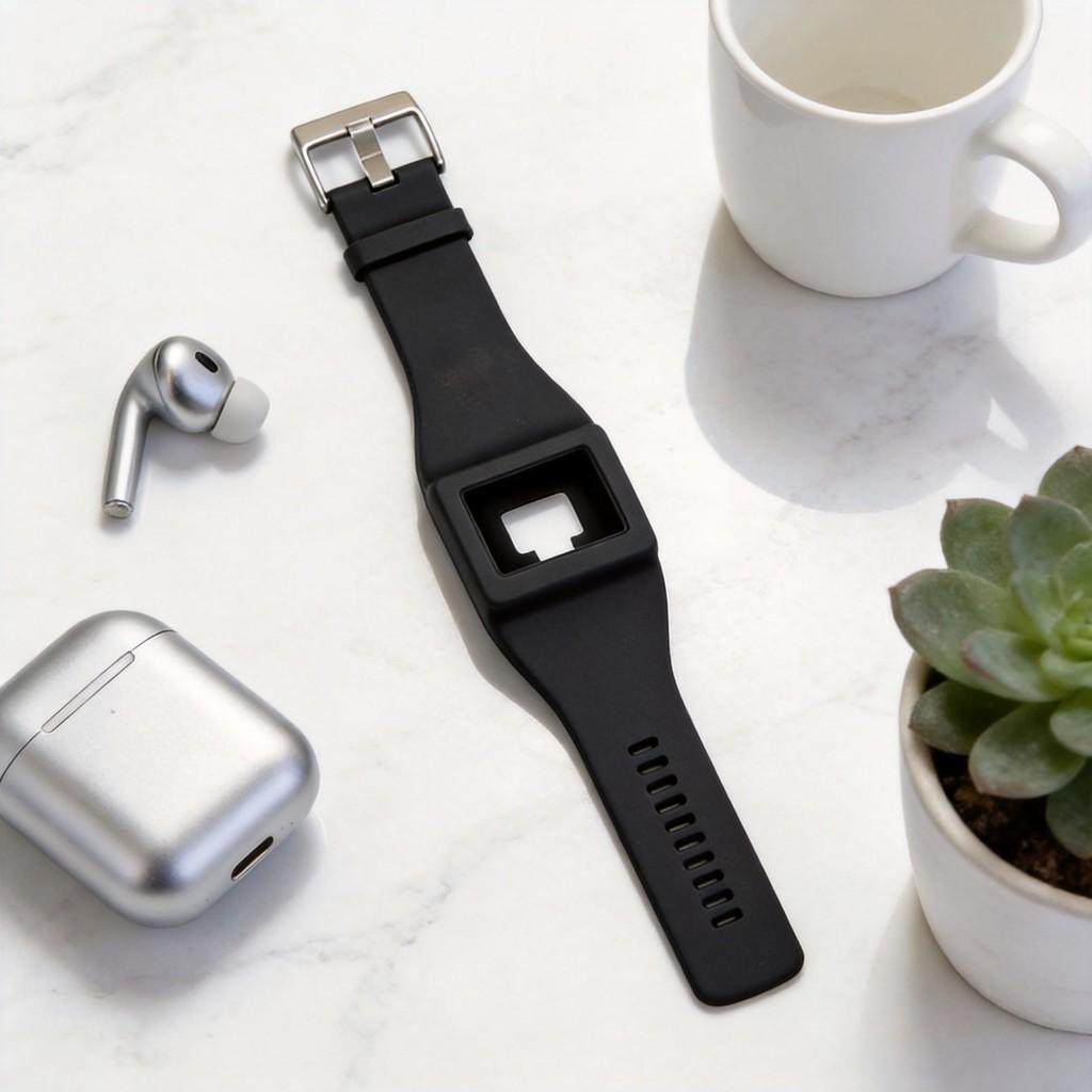 Спортивный сменный ремешок Fitbit Blaze из силикона с металлическим каркасом для фитнеса и путешествий